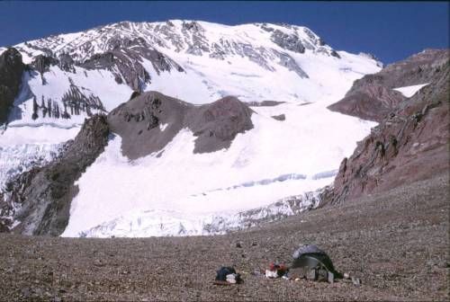 Camp at 4200m below Loma Larga (Photo: E.Waldhoer)